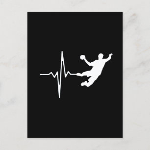 Handball - Handball Player Heartbeat Postcard