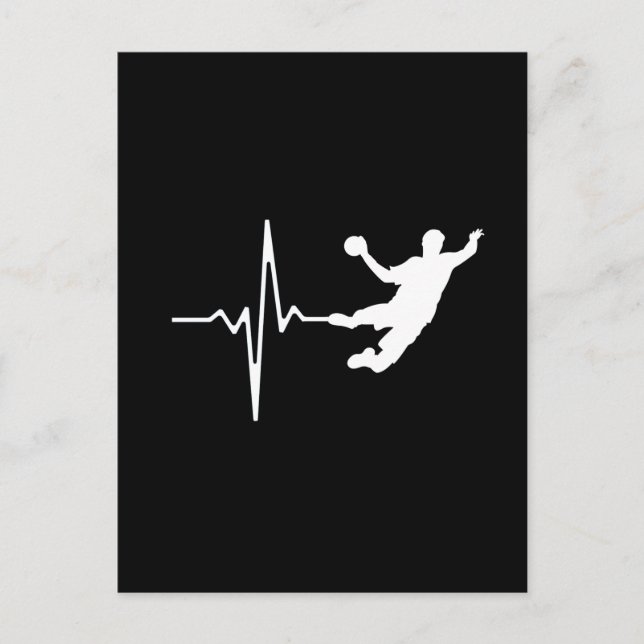 Handball - Handball Player Heartbeat Postcard (Front)