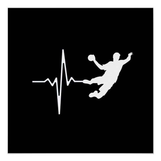 Handball - Handball Player Heartbeat Poster (Front)