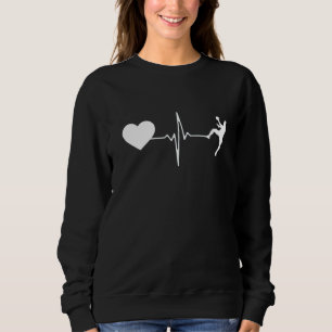 Handball Handball Player Heartbeat Sweatshirt