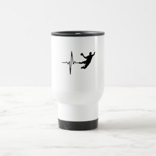 Handball - Handball Player Heartbeat Travel Mug