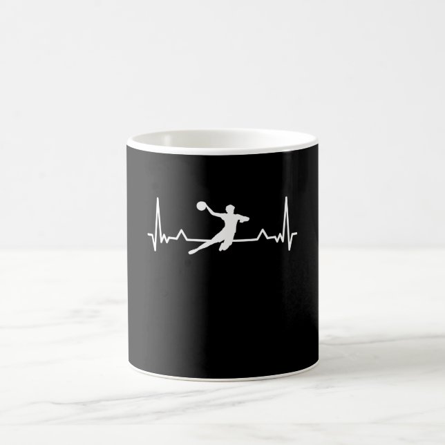 Handball Heartbeat Gift Coffee Mug (Center)