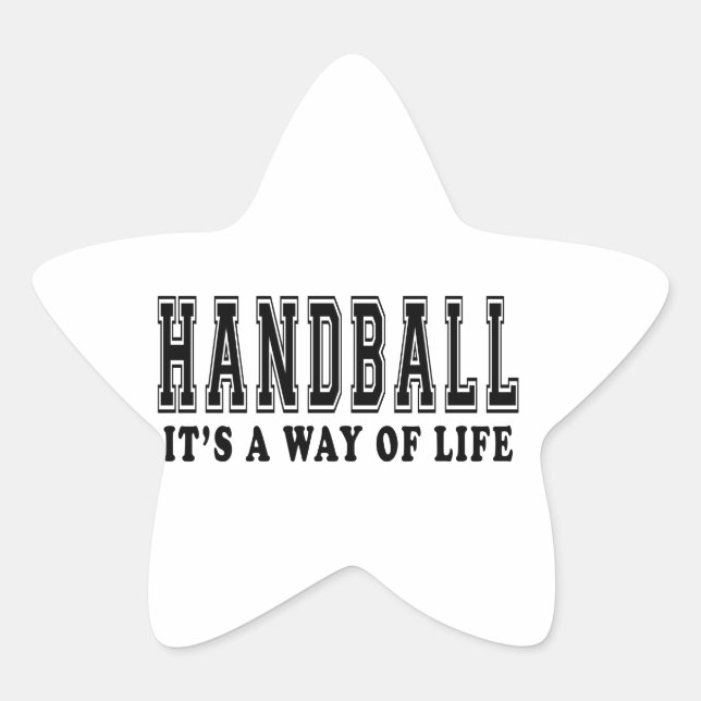Handball It's way of life Star Sticker (Front)