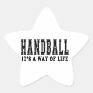 Handball It's way of life Star Sticker