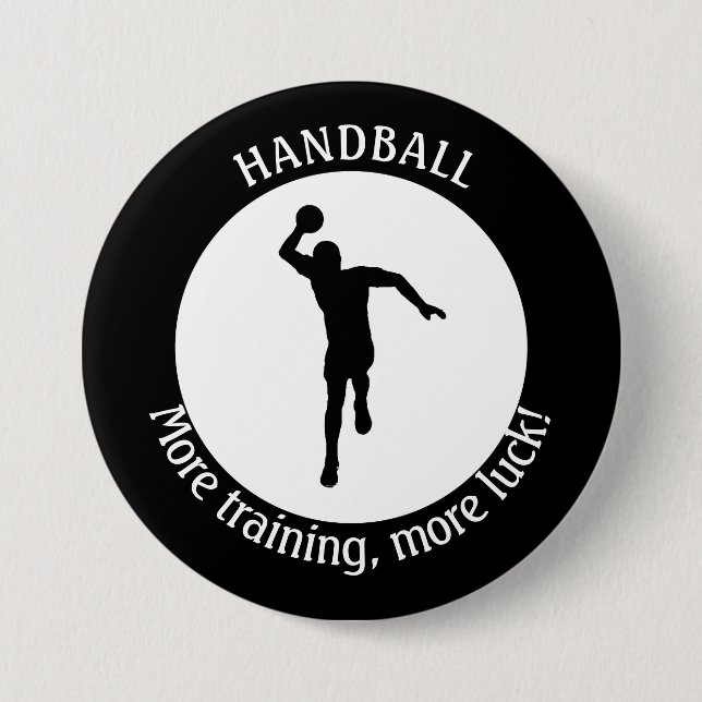 HANDBALL PLAYER 7.5 CM ROUND BADGE (Front)