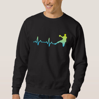 Handball Player Fans Coach Heartbeat Sweatshirt
