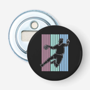 Handball Player Retro Bottle Opener