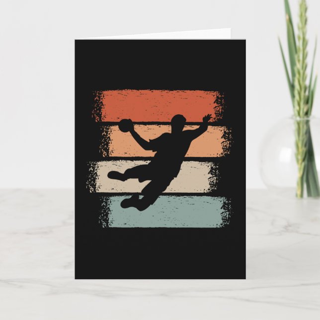 Handball Player Retro Card (Front)