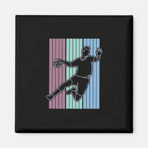Handball Player Retro Magnet
