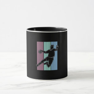 Handball Player Retro Mug