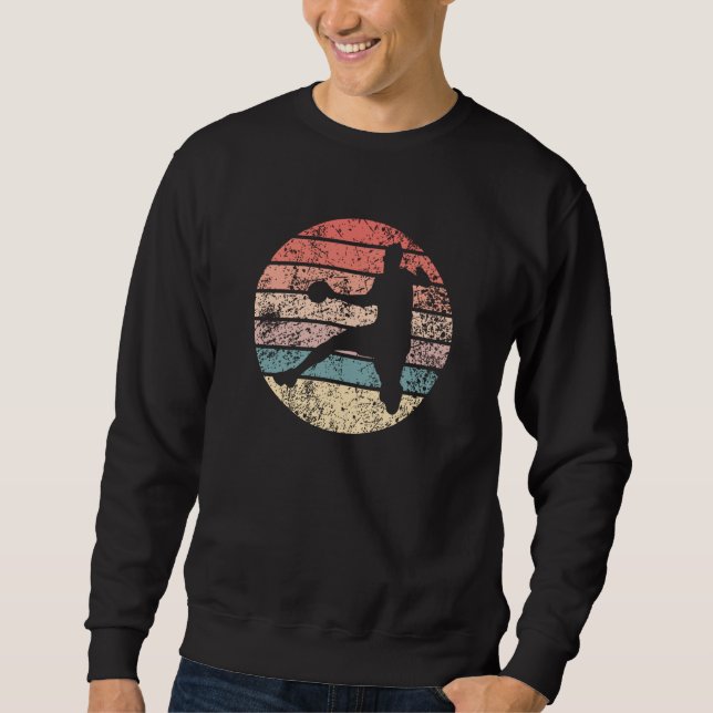 Handball Player Retro Sweatshirt (Front)