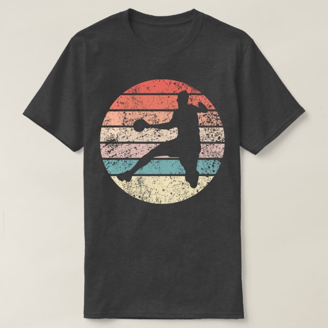 Handball Player Retro T-Shirt (Design Front)