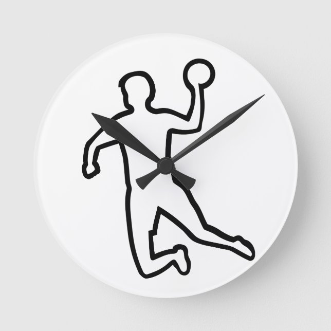 Handball player round clock (Front)