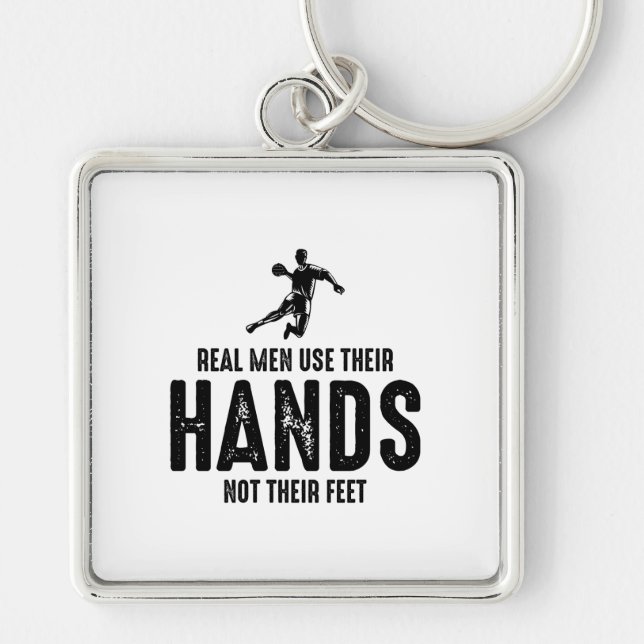 Handball Player Sport Team Handballer Funny Saying Key Ring (Front)