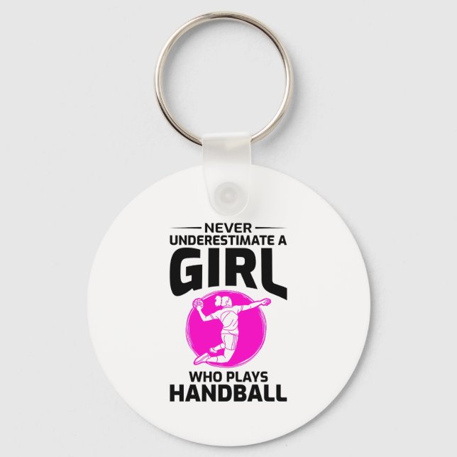 Handball Player Sport Team Handballer Funny Saying Key Ring (Front)