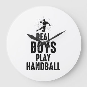 Handball Player Sport Team Handballer Funny Saying Large Clock