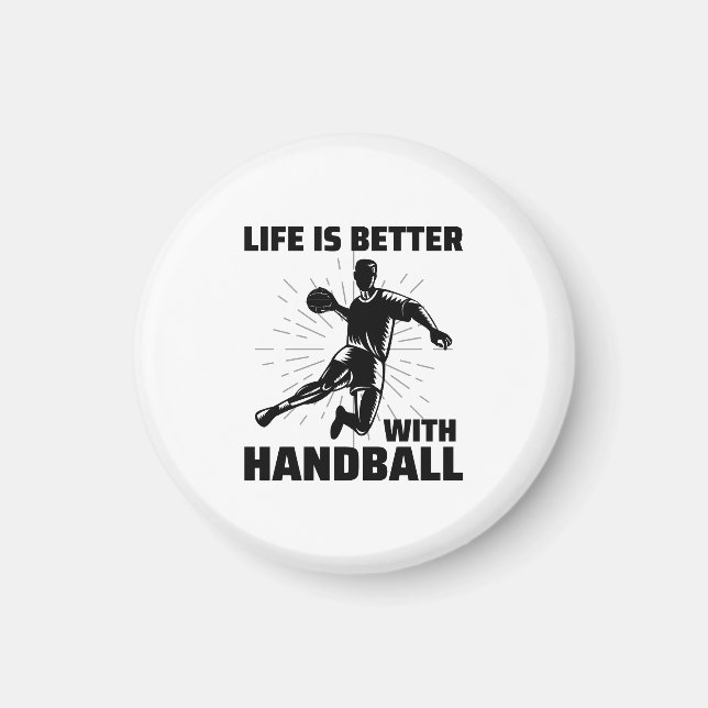 Handball Player Sport Team Handballer Funny Saying Magnet (Front)