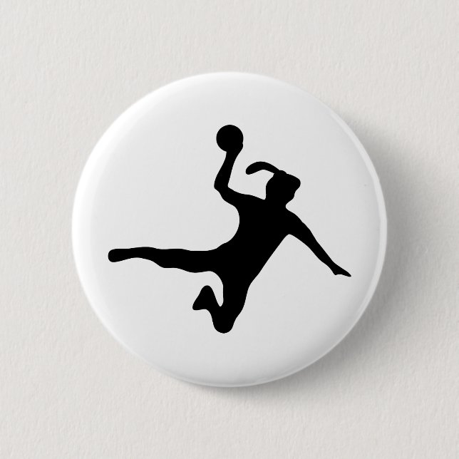handball spielerin frauenhandball 6 cm round badge (Front)