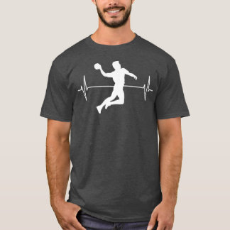 Handball Sports Handball Player ECG Line Gift Idea T-Shirt