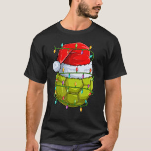 Handball Sports Xmas Lights Santa Handball Christ T-Shirt