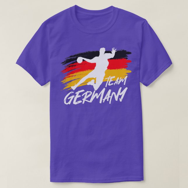 Handball Team Germany Flag Handballer Ball Sports  T-Shirt (Design Front)