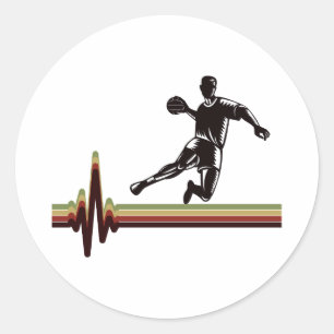 Handball Team sport Indoor sport Goalkeeper Classic Round Sticker