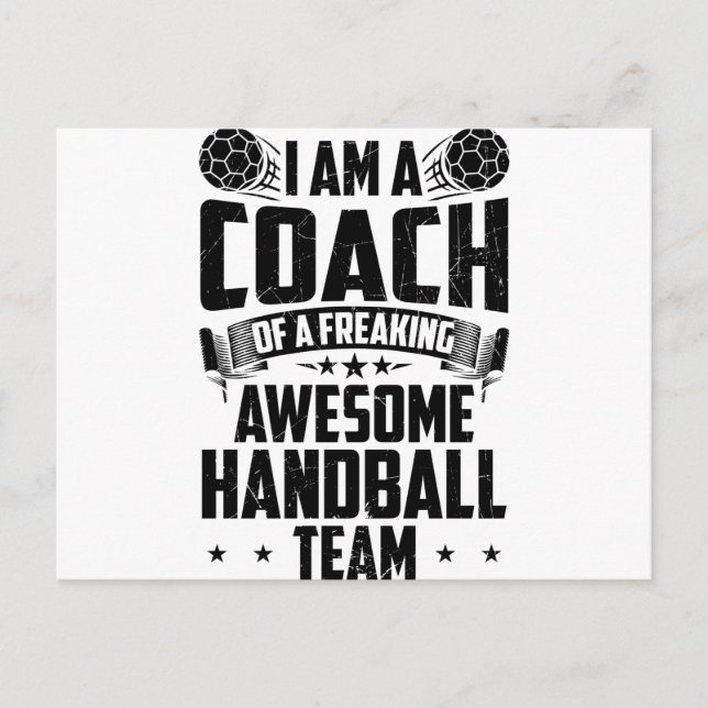 Handball Trainer | Team Players Gift Idea Postcard (Front)