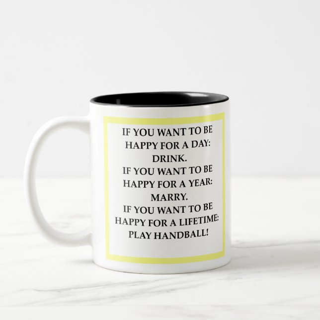 HANDBALL Two-Tone COFFEE MUG (Left)