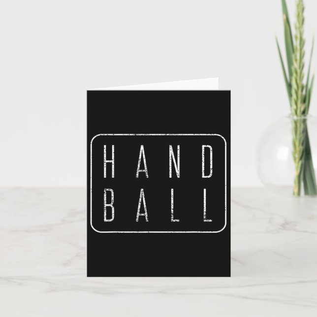 Handball Vintage Gift Player Tee  Card (Front)