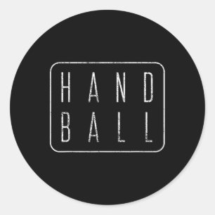 Handball Vintage Gift Player Tee Classic Round Sticker