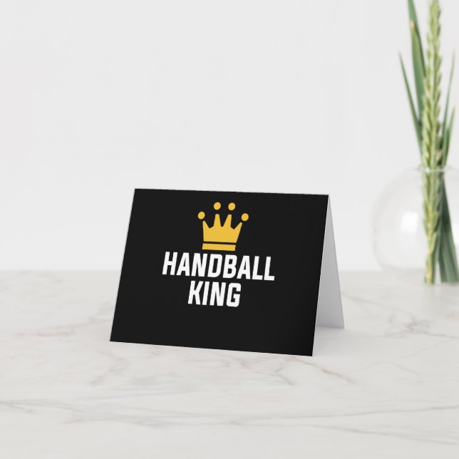 Handballer Handball King Ball Sports Gift Men Card (Front)