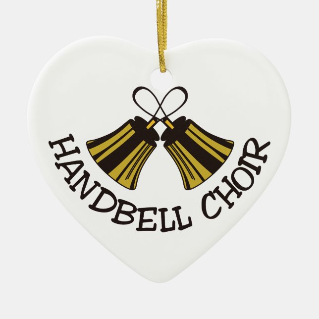 Handbell Choir Ceramic Tree Decoration (Front)