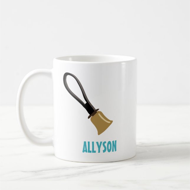Handbell Choir Ringers Players Personalised Coffee Mug (Left)
