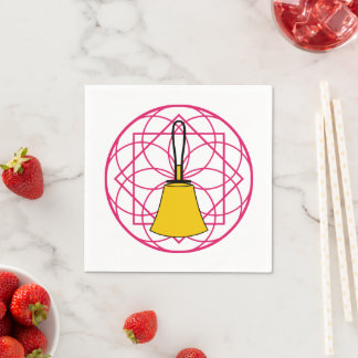 Handbell Cocktail Napkin - Bell Mandala