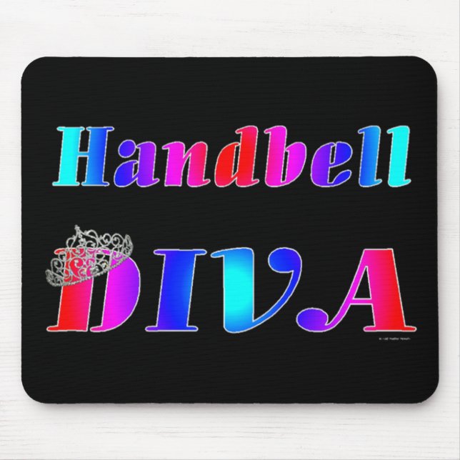 Handbell Diva Mouse Pad (Front)