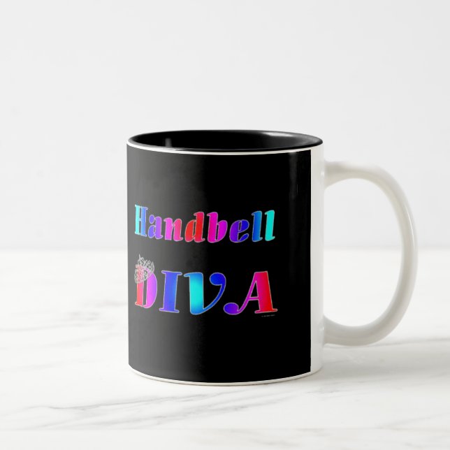 Handbell Diva Two-Tone Coffee Mug (Right)