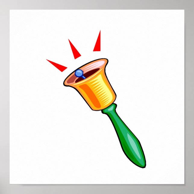 Handbell graphic image, hand chime image poster (Front)