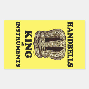 Handbell King of Instruments Rectangular Sticker