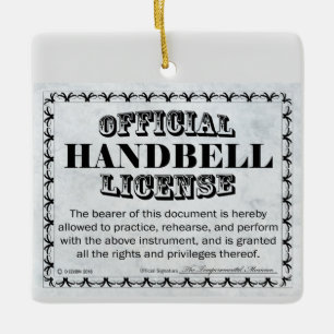 Handbell License Ceramic Ornament