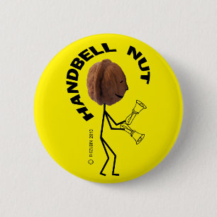 Handbell Nut 6 Cm Round Badge