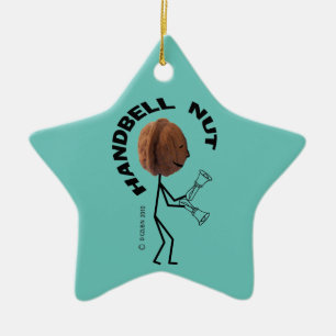 Handbell Nut Ceramic Ornament