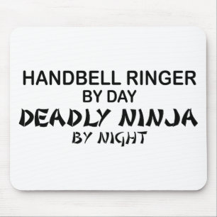 Handbell Ringer Deadly Ninja by Night Mouse Pad