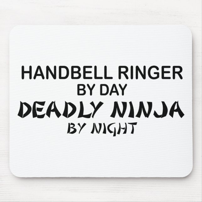 Handbell Ringer Deadly Ninja by Night Mouse Pad (Front)