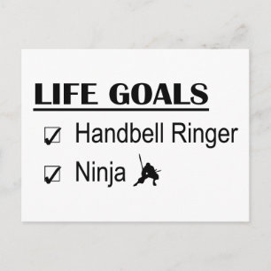 Handbell Ringer Ninja Life Goals Postcard