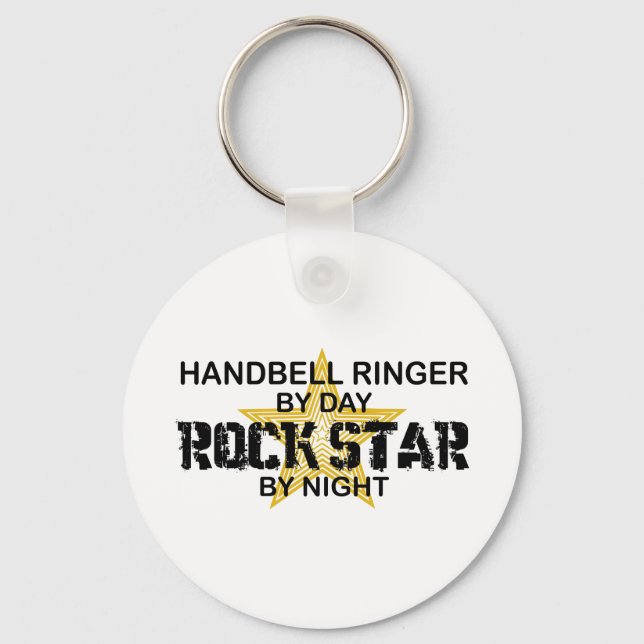 Handbell RInger Rock Star by Night Key Ring (Front)