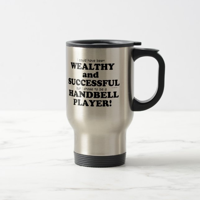 Handbell Wealthy & Successful Travel Mug (Right)