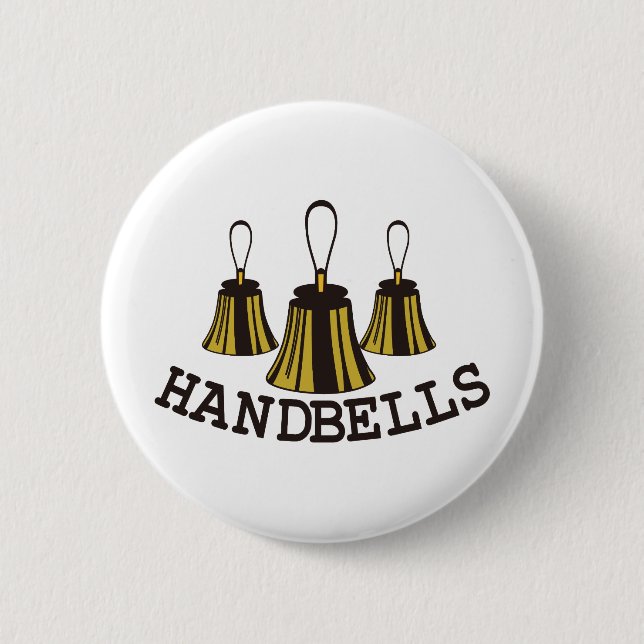 Handbells 6 Cm Round Badge (Front)