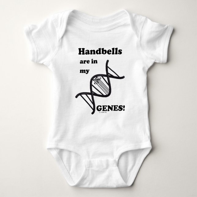 Handbells Are In My Genes Baby Bodysuit (Front)