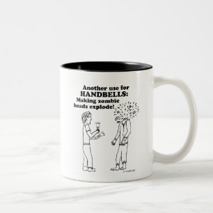 Handbells Zombie Explode Two-Tone Coffee Mug