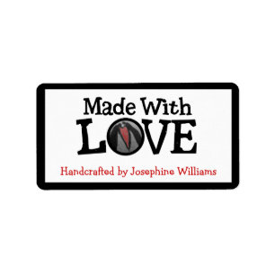 Handcrafted by and Made With LOVE Label